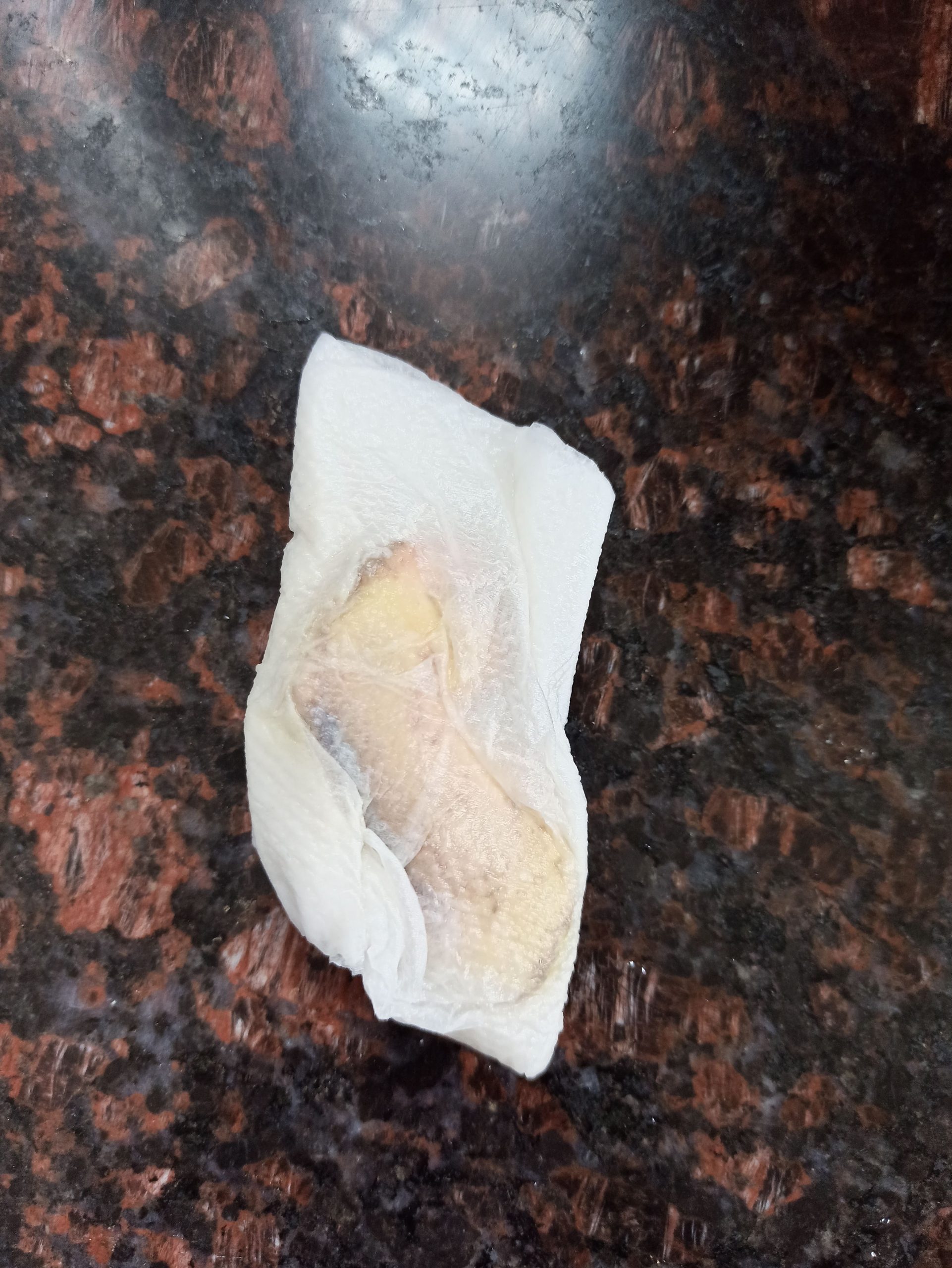 Mango Seed Wrapped in Moist Tissue Paper